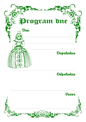 Princezna - program dne A4