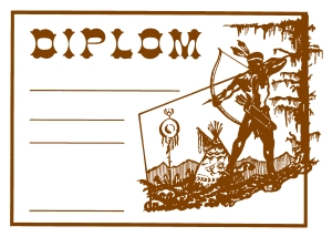 Diplom A5 - Indiáni, s lukem