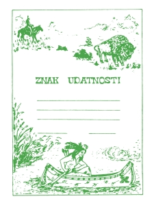 Diplom A5 - Indiáni, znak udatnosti, bizon