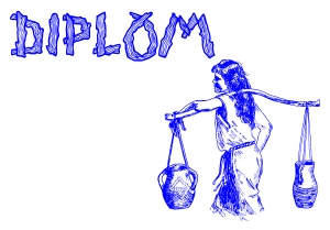 Diplom A5 - Pravěk, žena s vodou