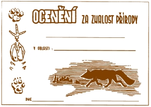 Diplom A5 - Ocenění, liška