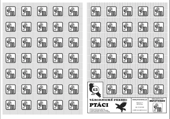 Ptáci (tábornické pexeso)