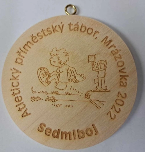 Medaile dřevěná pamětní s vlastním motivem - 5 cm