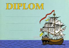 Diplom A5 - Loď - barevný