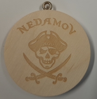 Medaile dřevěná pamětní s vlastním motivem - 5 cm