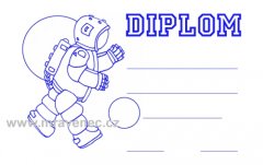 Diplom A5 - Vesmír, kosmonaut