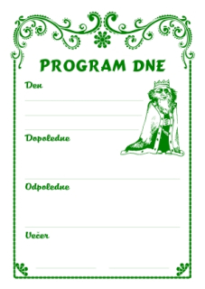 Král - program dne - A4